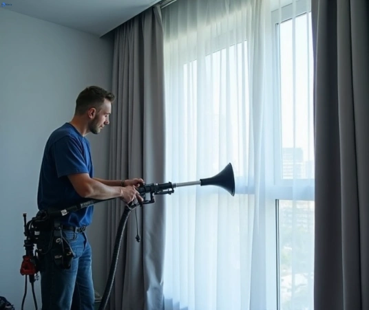 Professional curtain steam cleaning process equipment Matty Curtain Cleaning grange