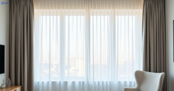 Freshly steam cleaned curtains in grange QLD